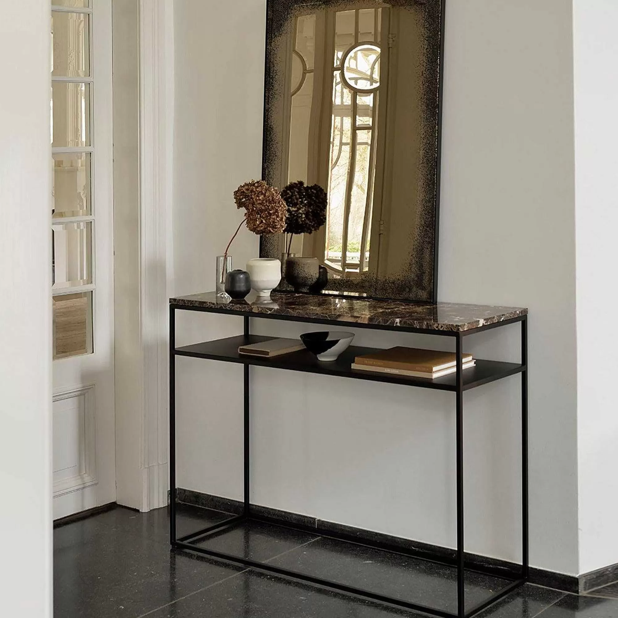 Be Home Console Tables<Stone Console, Dark Emperador Marble