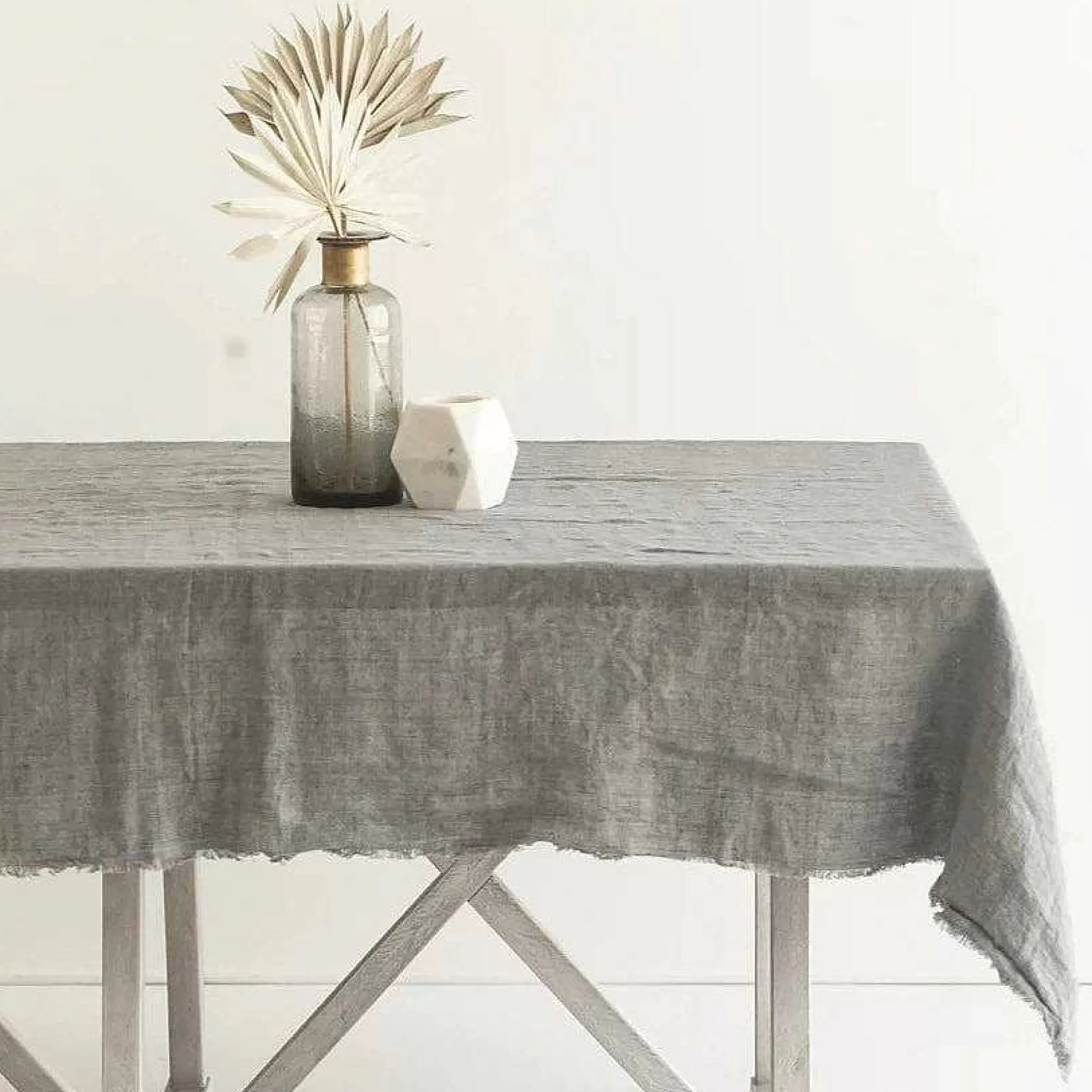 Be Home Table Linens<Stone Washed Linen Tablecloth, Grey