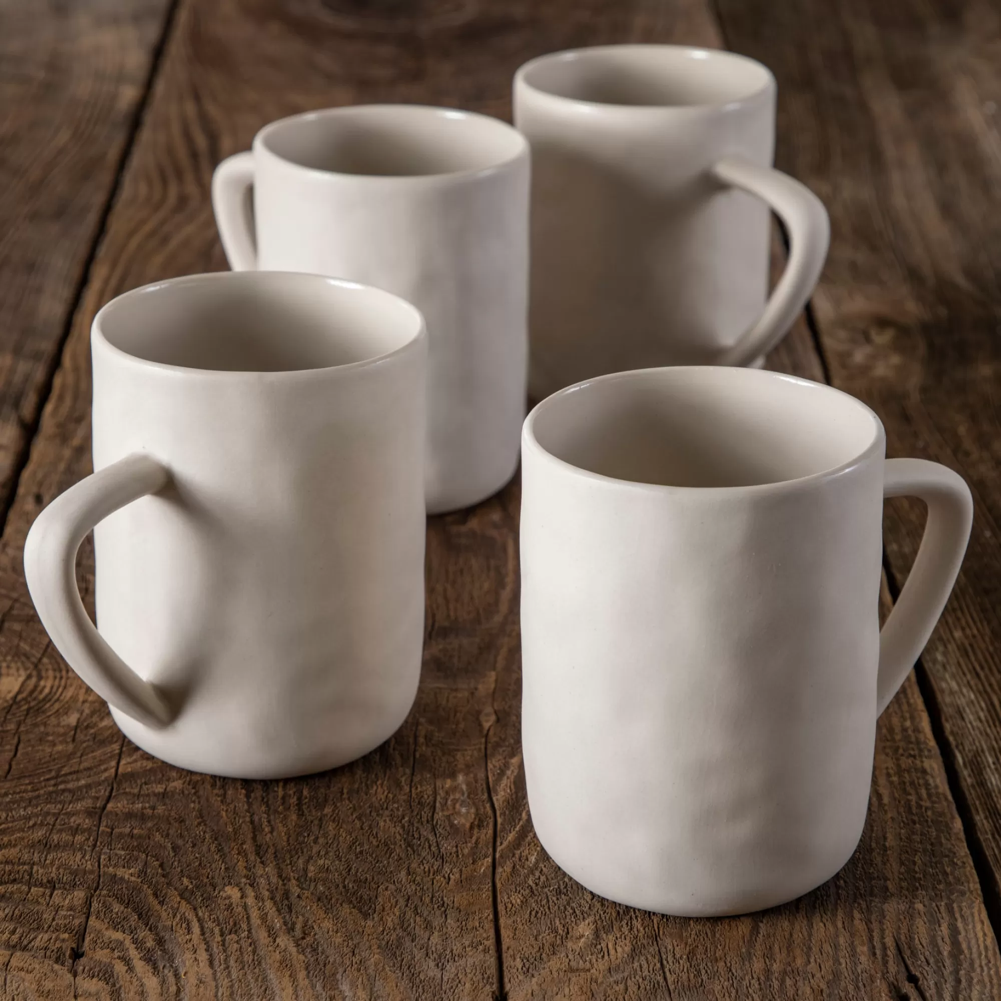 Best Be Home Tam Stoneware Mug, Pearl, Set of 4