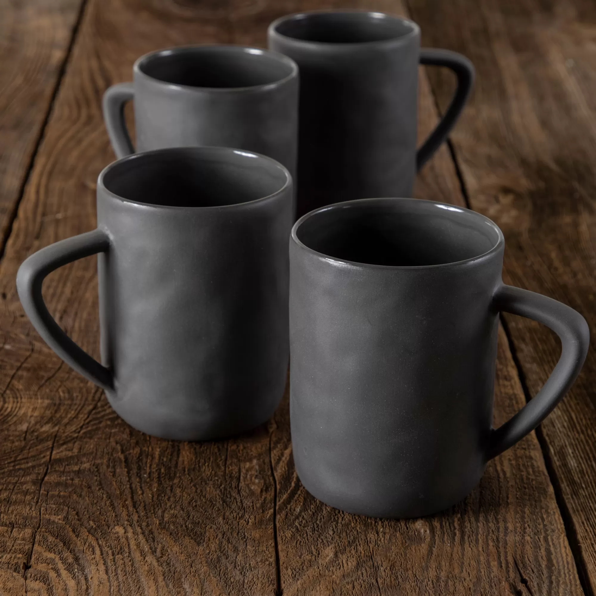 Best Be Home Tam Stoneware Mug, Slate, Set of 4