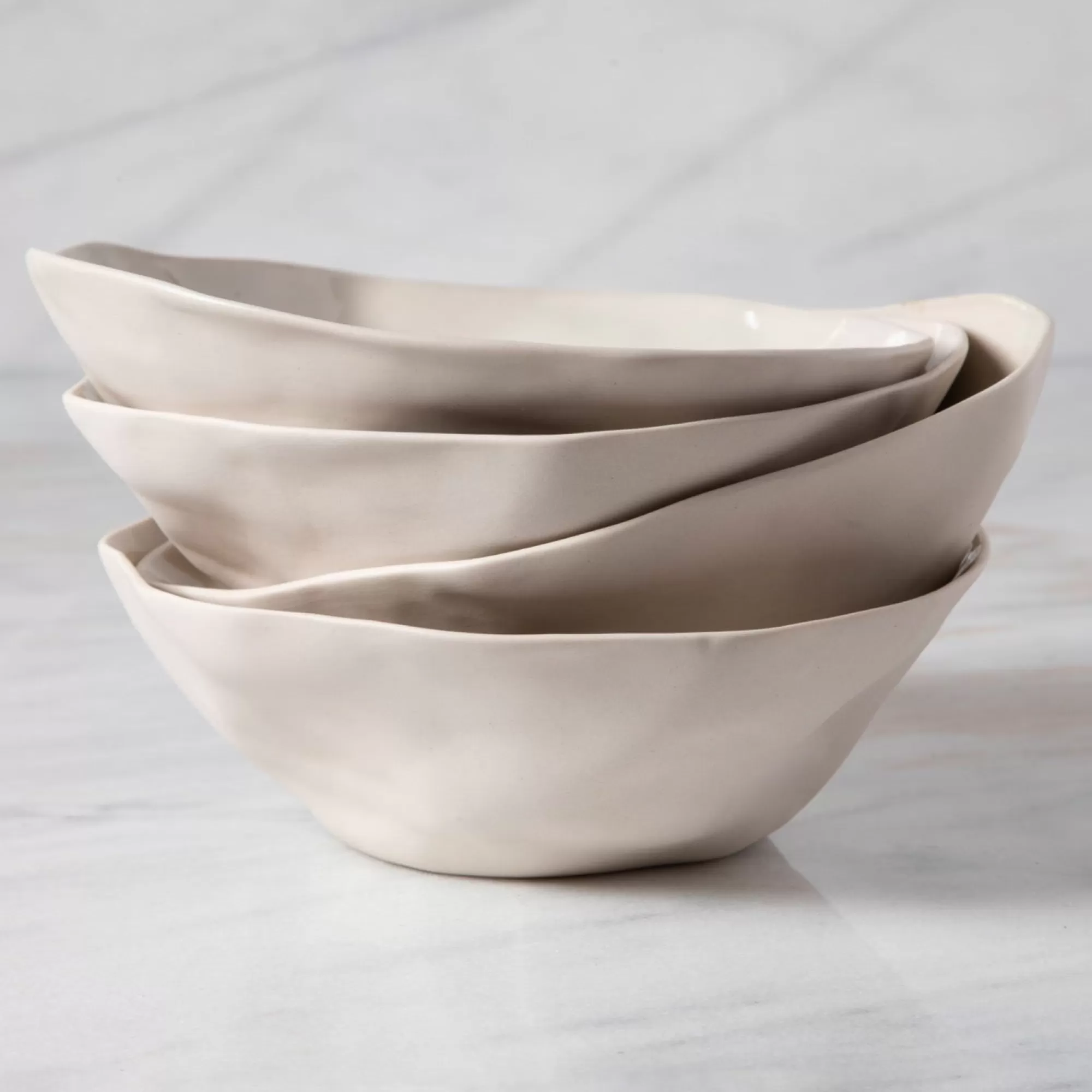 Discount Be Home Tam Stoneware Side Bowl, Pearl, Set of 4