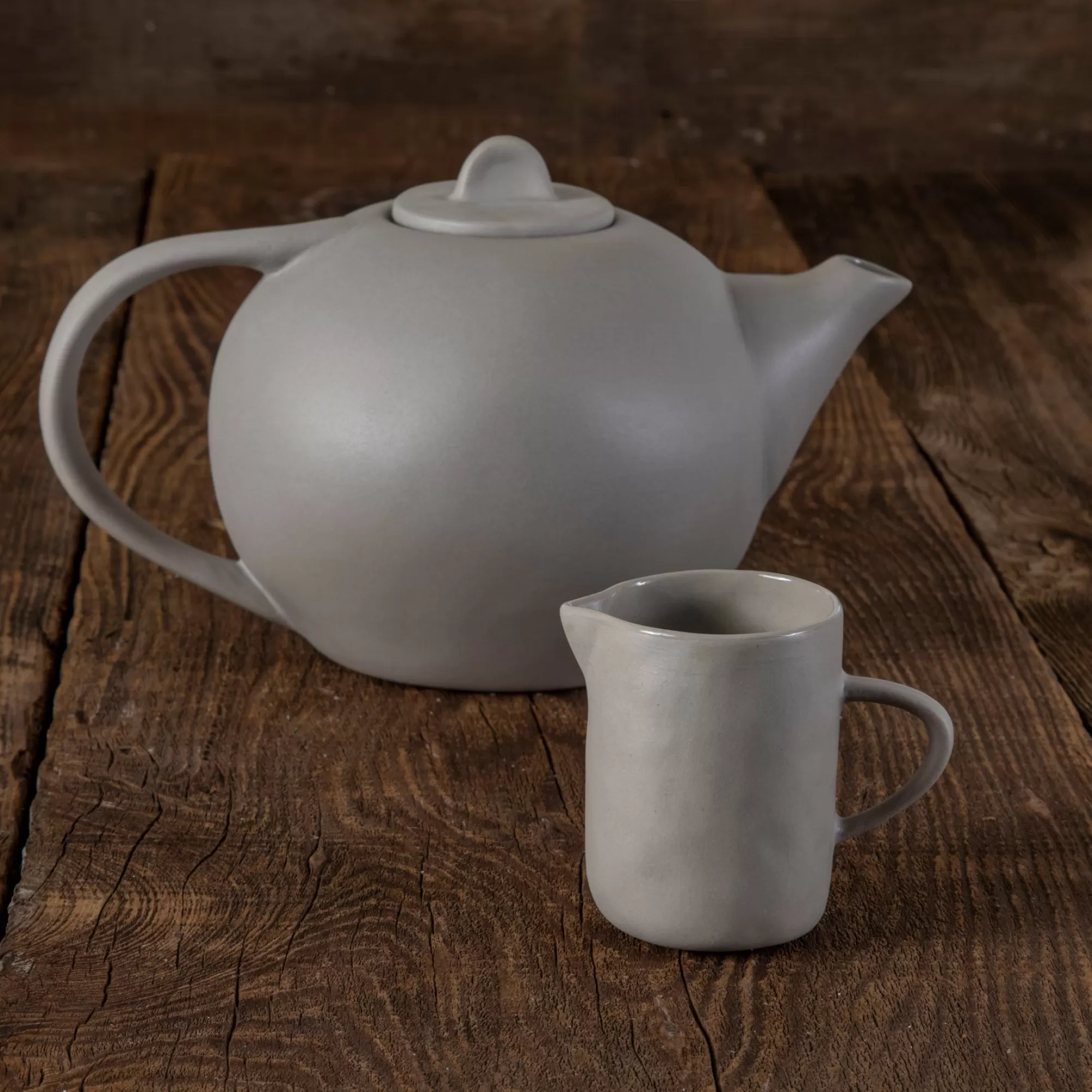 Clearance Be Home Tam Stoneware Teapot, Sterling