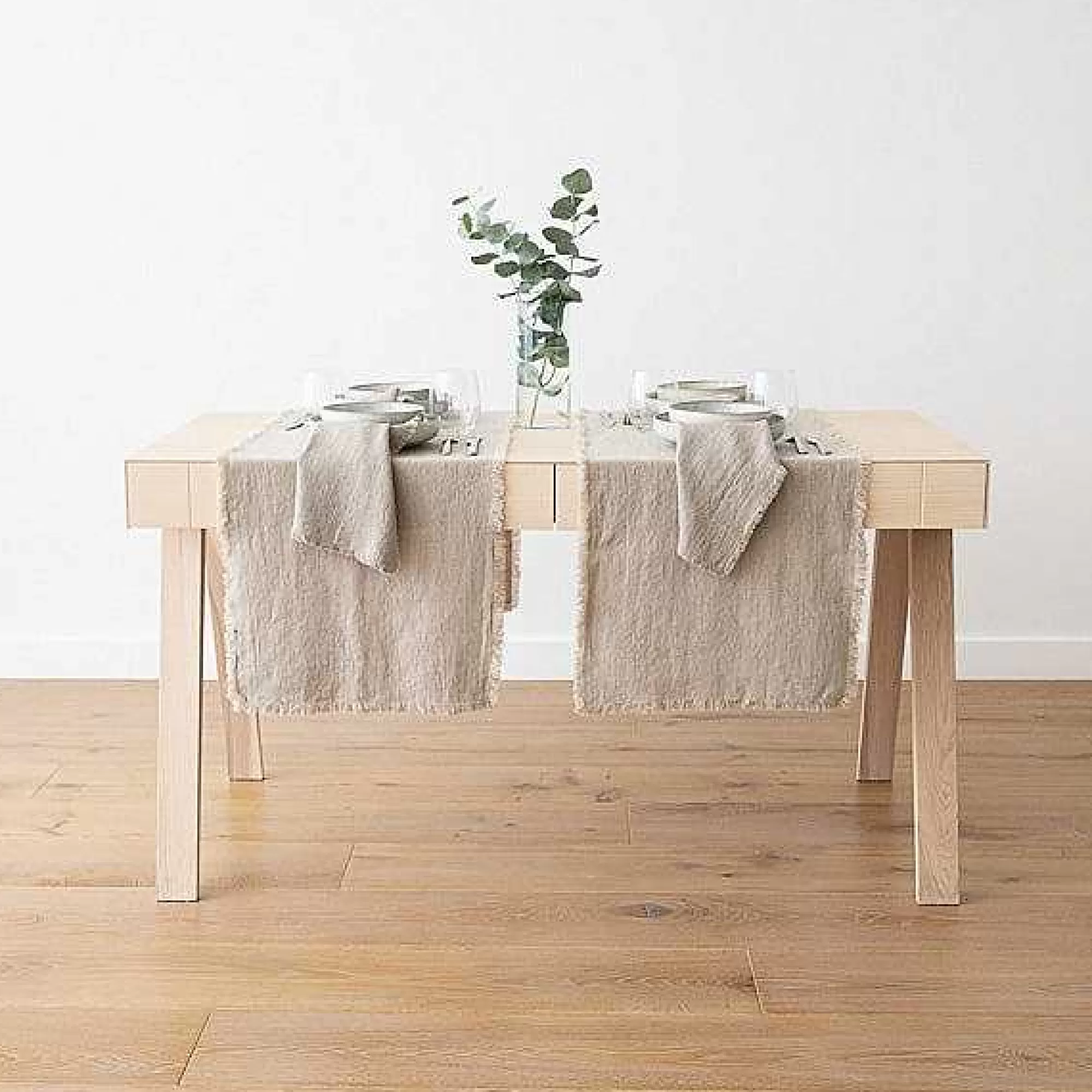 Be Home Table Linens<Terra Fringe Runner, Natural