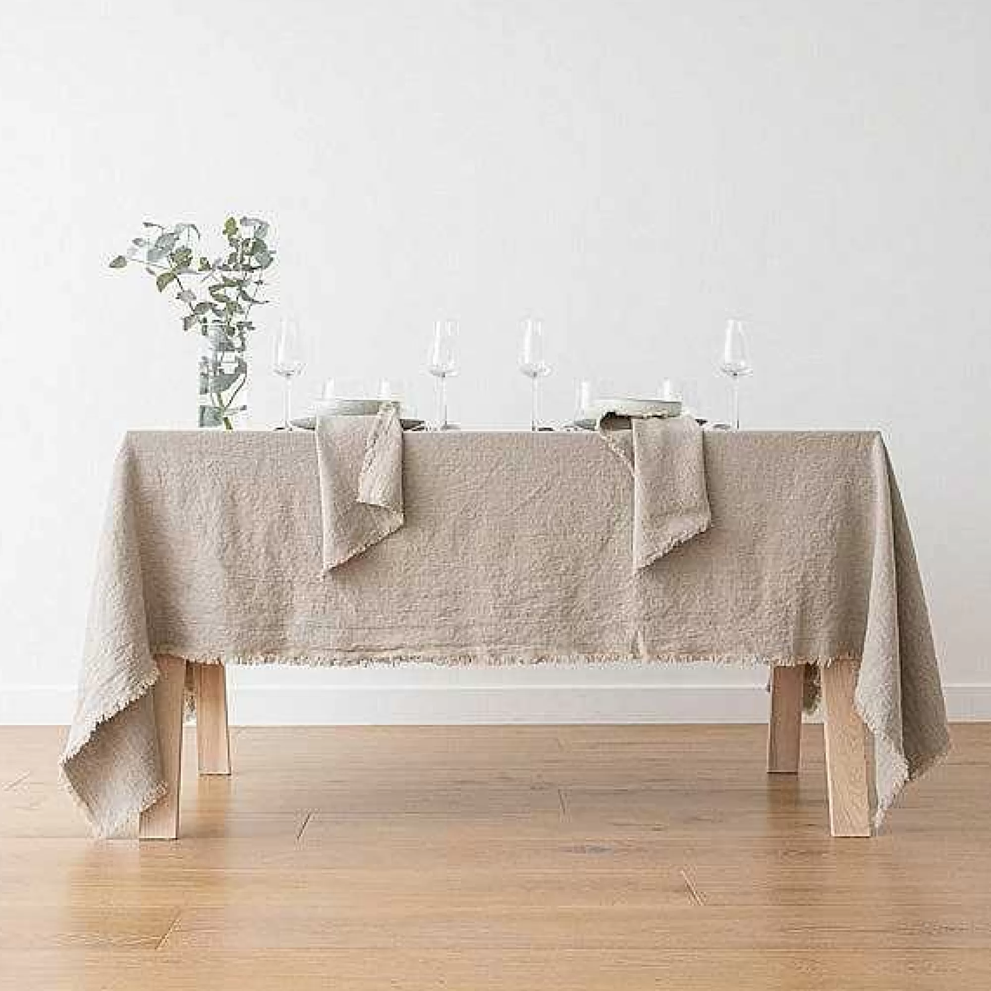 Be Home Table Linens<Terra Fringe Tablecloth, Natural